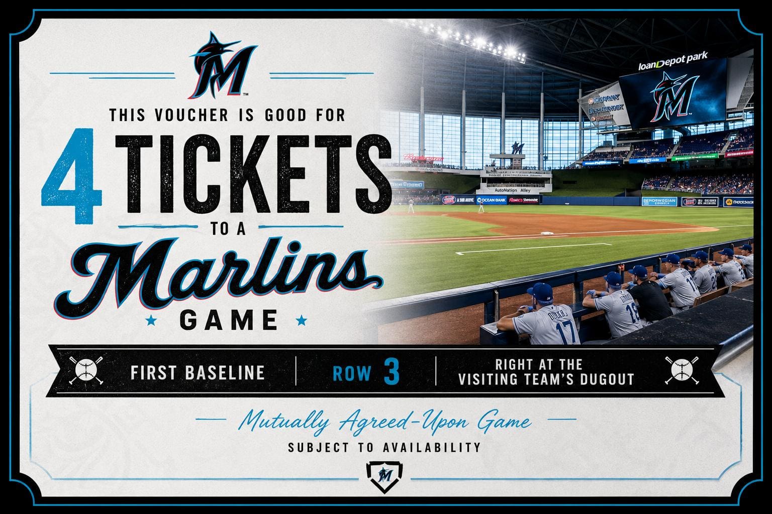 Marlins Game Day Experience raffle prize